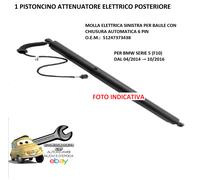Per Bmw 5 (F10) 04/2014-10/2016 Pistoncino Elettrico Post. Sx C/Chiusura Automat