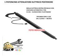 Per Bmw 5 (G30) 11/2016-08/2021 Pistoncino Elettrico Post. Sx C/Chiusura Automat