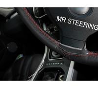 Per BMW 5-SER F10 Vero Volante IN Pelle Cover 10-16 Rosso Scuro Doppio Punto