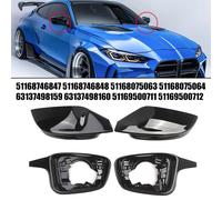 Per BMW Alloggiamento Specchio Lato Guida Sinistra e Base Nero Lucido dal 2017 a