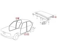 Per BMW E30 318i / Is 325e / Es 325i Interno Porta E Trunk Coperchio Gomma Seal