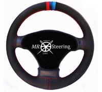 Per Bmw E31 82-94 Vera Pelle Italiana Nera Copertura Del Volante M3 Strisce