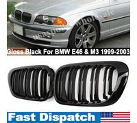 Per BMW E46 98-01 Griglia a rene anteriore 2 porte Coupe Cabriolet Pre-Facelift Griglia da corsa Nero lucido Snap-on Car ABS Styling 330ci