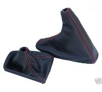Per BMW E60 E61 5 Serie Cambio Freno a Mano Ghetta Cuciture Rosse Custom Made UK