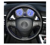 Per BMW E81 E82 E88 X1 E84 Coprivolante in pelle cucito a mano(Blu)