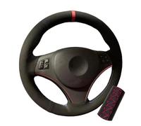 Per BMW E88 E90 E91 E92 E93 Coprivolante in morbida pelle scamosciata(Rosso)