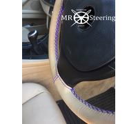 Per BMW E90 E91 Beige Copertura Del Volante IN Pelle 05-11 Reale Blu Doppio Stch