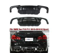 Per Bmw F10 F11 CS Stile Diffusore Posteriore Paraurti Labbro In Fibra di Carbonio Look Auto Body Kit 2011 2012 2013 2014 2015 2016 Paraurti Posteriore Glossly Black
