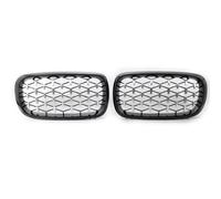 Per BMW F15 X5 X6 F16 2014-2018 Griglia Anteriore Di Ricambio Rene Grill Diamond Meteor Style Chrome Nero Griglia Anteriore(Black silver)