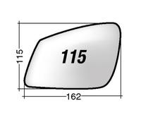 Per Bmw i3 da 2013 Vetro di Ricambio Dx Asferico per Specchio Retrovisor 162x115