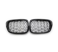 Per BMW Per E39 Per M5 Series 1997 1998 1999 2000 2001 2002 2003 520i 525 530 Griglia Anteriore A Forma Rene Diamantata ABS Argento Nero Griglie Anteriori griglia(Black silver)