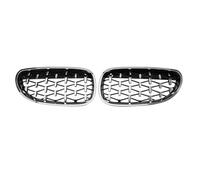 Per BMW Per E60 E61 550i 535i 2004-2009 Diamond Car Paraurti Anteriore Griglia Rene Racing Grill Griglia Cornice Nera Argento Griglie Griglia Anteriore(Argento)