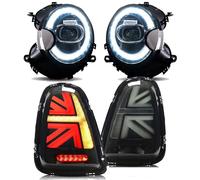 Per BMW Per Mini Per Cooper S R56 R57 R58 R59 2007 2008 2009 2010 2011 2012 2013 Faro A LED Per Auto Con Gruppo Luci Posteriori Fumé Montaggio Fari Auto(Headlight Taillight)