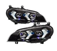 Per BMW Per X5 E70 2007-2013 Fari Anteriori A LED Per Auto Fari DRL Indicatori Di Direzione Abbaglianti Angel Eye Lente Del Proiettore Proiettore Faro Fanale Anteriore(No AFS,2007-2010)