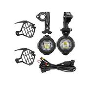 Per BMW R1200GS Per ADV F800GS K1600 Faro Ausiliario A LED + Kit Di Montaggio Nero Con Cablaggio Relè Faro Moto FANALE ANTERIORE(1 Set E9)