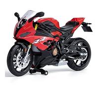 Per BMW S1000RR Rapporto 1:12 Statua Di Motocicletta Serbatoio Di Carburante In Metallo Modello Di Corsa In Bicicletta Sportiva Regali Collezione Simulazione Veicolo(Red)