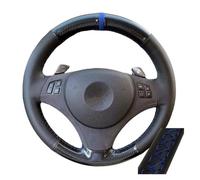 Per BMW Serie 1 E81 E82 E87 E88 Coprivolante in pelle e fibra di carbonio(Blu)