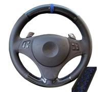 Per BMW Serie 1 E81 E82 E87 E88 Coprivolante in pelle e fibra di carbonio(Blu)
