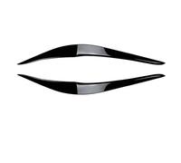Per BMW Serie 2 F22 F23 220i 228i 230i Per M235i Per M240i 2015-2019 Adesivi 3D Fari Anteriori Malvagi Auto Sopracciglia Palpebre Di ABS spoiler anteriore(Nero lucido)