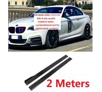 PER BMW SERIE 2 F22 F23 FLAPS SOTTO MINIGONNE ABS NERO LUCIDO SPLITTER