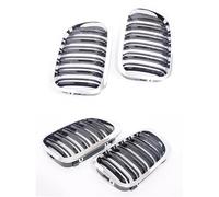 Per BMW Serie 3 E46 2 Porte 1998-2002 Pre-Facelift 2000-2007 Per M3 Coupé Cabriolet Griglia Anteriore A Doppio Rene Con Cornice Cromata Griglie Anteriori Doppia Linea