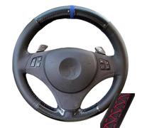 Per BMW Serie 3 E90 E91 E92 Coprivolante in pelle e fibra di carbonio(Rosso)