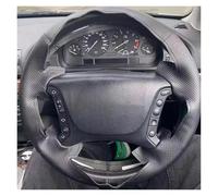 Per BMW Serie 5 E36 E46 E39 X3 E83 X5 E53 Coprivolante in pelle antiscivolo cucito a mano(Nero)