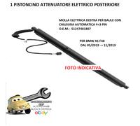 Per Bmw X1 (F48) 05/2019-11/2019 Pistoncino Elettrico Post Dx C/Chiusura Automat