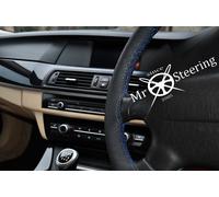 Per BMW X3 E83 MK1 Copertura Del Volante In Pelle Perforata Blu Reale Doppio STT