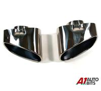 Per BMW X5 E70 Doppio Scarico Cromato Tubo Marmitta Punta Acciaio Inox Nuovo