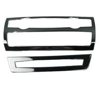 Per BMW X5 E70 X6 E71 2008-2014 Pannello Acciaio Inossidabile Nero Console Centrale Volume Aria Condizionata Cornice CD Copertura Auto Interno Telaio