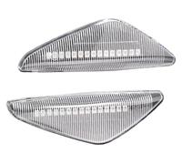 Per BMW X5 E70 X6 E71 E72 X3 F25 Indicatore Direzione Ambra LED Dinamico Laterale Luce Sequenziale 2 Pezzi Dinamiche Indicatori(Dynamic Smoked Black)