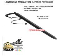 Per Bmw X5 (G05) dal 12/2019 Pistoncino Elettrico Post. C/Chiusura Automat. 6pin
