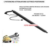 Per Bmw X6 (F16) 08/2016-12/2019 Pistoncino Elettrico Post. Dx C/Chiusura Autom.
