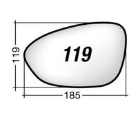 Per Bmw Z4 2009-2016 Vetro di Ricambio Sx Asferico x Specchio Retrovisor 185x119