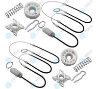 Per BMW Z4 E85 E86 Set Riparazione Alzacristalli Flessibile Freno - Ant. SX + Dx