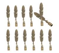 Per bolo, corda piuma 12pz 2.56" bronzo vintage in lega
