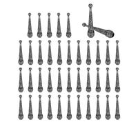 Per Bolo Tie, 40Pcs Cappe Terminali Sostituzione 2\", Argento Vintage