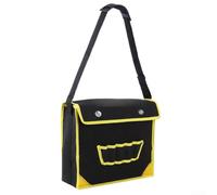 per borsa Attrezzi Elettricista in Tela con Base Rigida e Apertura Larga per Organizzazione Utensili Professionali 45x20x26cm(A)
