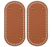 Per borsa in pelle PU ovale 2pz base con fori e borchie 25x12 cm marrone