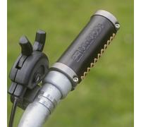 Per Brompton Pelle Impugnature M / H/S Manubrio Corti Dritto Ergonomico Nero