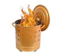 Per Bruciare All'aperto | Barile di Fuoco in Acciaio Inossidabile con Coperchio - Camini Esterni Per Giardino Terrazzo Cortile | Gestione Rifiuti Cortile Giardino Campeggio Esterno