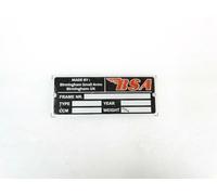 Per BSA A50 A65 Spitfire Victor Rocket 3 Firebird Gold Star BSA Targa Dati#14B13