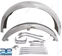 Per BSA A7 A10 Goldstar Super Razzo Alluminio Parafango Set Con Soggiorni Aes