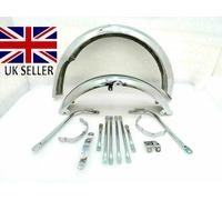 Per BSA A7 A10 Goldstar Super Rocket Alluminio Parafango Set Con Fermi