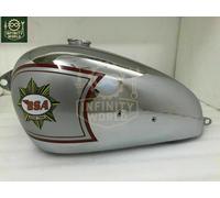 Per BSA A7 Pompetta Modello Cromo & Argento Dipinta Acciaio Serbatoio 1950'S