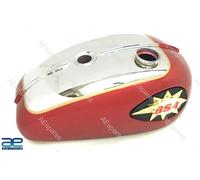 Per BSA A75 Segno 2 Rosso Dipinta Cromato Acciaio Fuel Benzina Gas Serbatoio Aes
