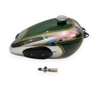 Per BSA B31 Acciaio Cromato & Verde Dipinta Carburante Benzina Tank Con Cap &