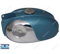 Per BSA Bantam D7 D10 D14 Blu Dipinta Cromo Placcato Benzina Gas Serbatoio Aes