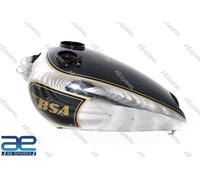 Per BSA C10 C11 Serbatoio Benzina In Acciaio Verniciato Nero E Cromo AEs